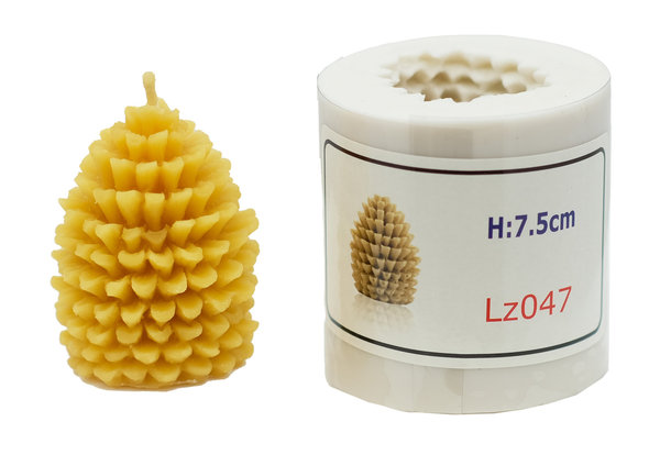 Kerzengießform aus Silikon für Bienenwachs und Kerzenwachs Lz047 Tannenzapfen