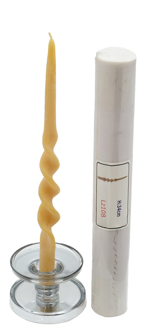 Kerzengießform aus Silikon für Bienenwachs und Kerzenwachs Spitzere Tafelkerze gedreht Groß Lz108